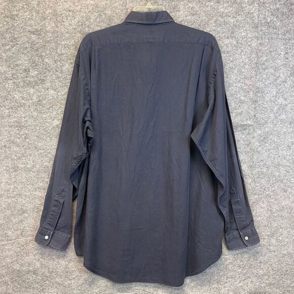 POLO RALPH LAUREN Shirt Men’s Large Blue Harlow Cotton Long Sleeve Button Down - Picture 8 of 10